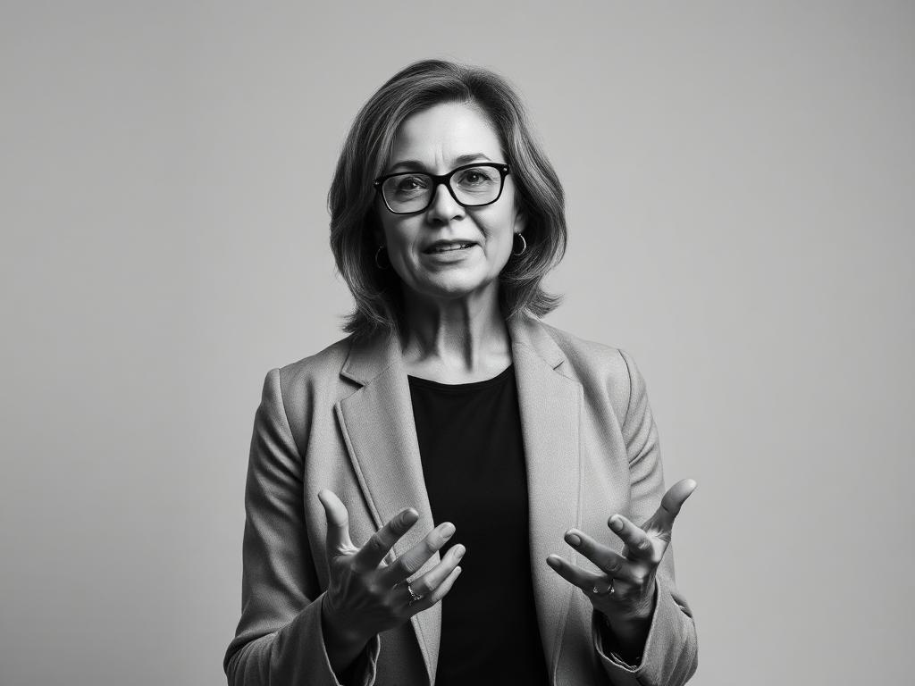 Business coach filmed in studio for a single AI avatar